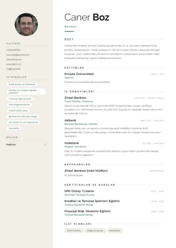 Bankacı CV Örnekleri cv indir